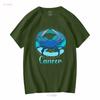 Cancer Astrology Zodiac Horoscope Sign T Shirt Long Or Short Sleeves Vintage Washed Stylish Versatile Streetwear Homme