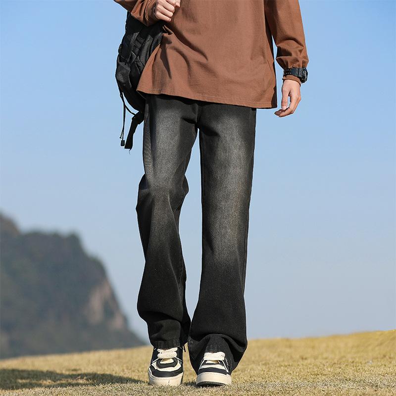 

Джинсы Micro-flare мужские весна-лето новые американские High Street ретро старые прямые свободные брюки 3XL