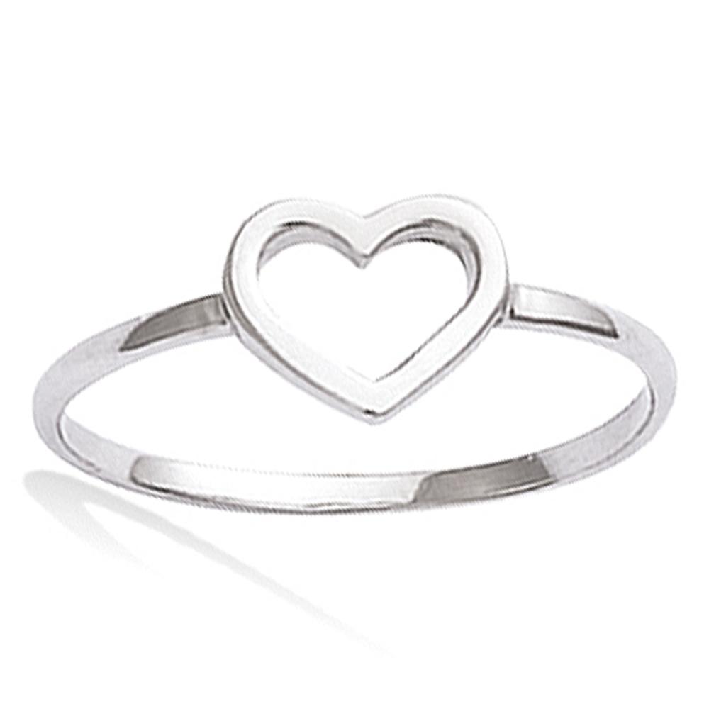 Silver Ring 'Love' Silver (rhodium) - 7x9 Mm