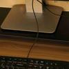 Wooden Monitor Stand LED Computer Monitor Riser Desktop   Display Rack Purplish White