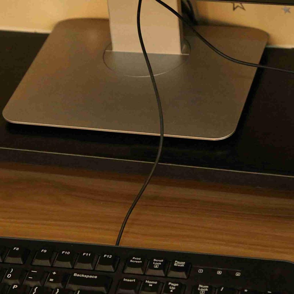 Wooden Monitor Stand LED Computer Monitor Riser Desktop Display Rack Purplish White