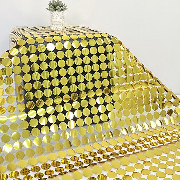 Radiant Sparkling Circular Sequin Mirror Curtain Wall for Wedding and Party Decor