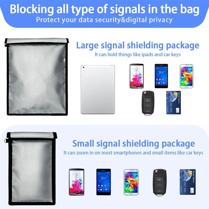 Fireproof Water Resistant Bag Faraday Storage Cage Phones Signal Blocker Pouch Home Storage Organization Storage Bags