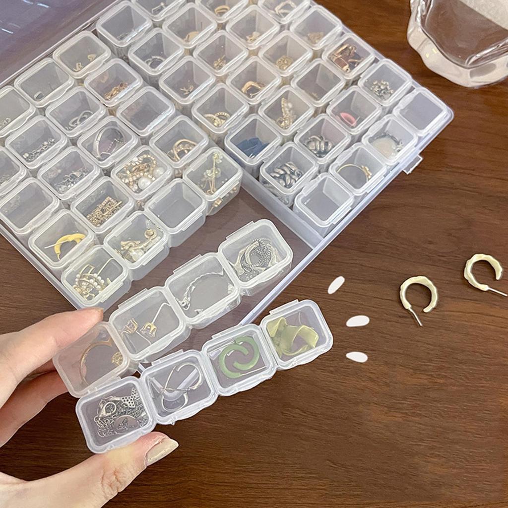 Plastic Jewelry Tray Earring Storage Case Easy To Carry Jewelry Organizers Storage Solution for Small Earrings and Rings