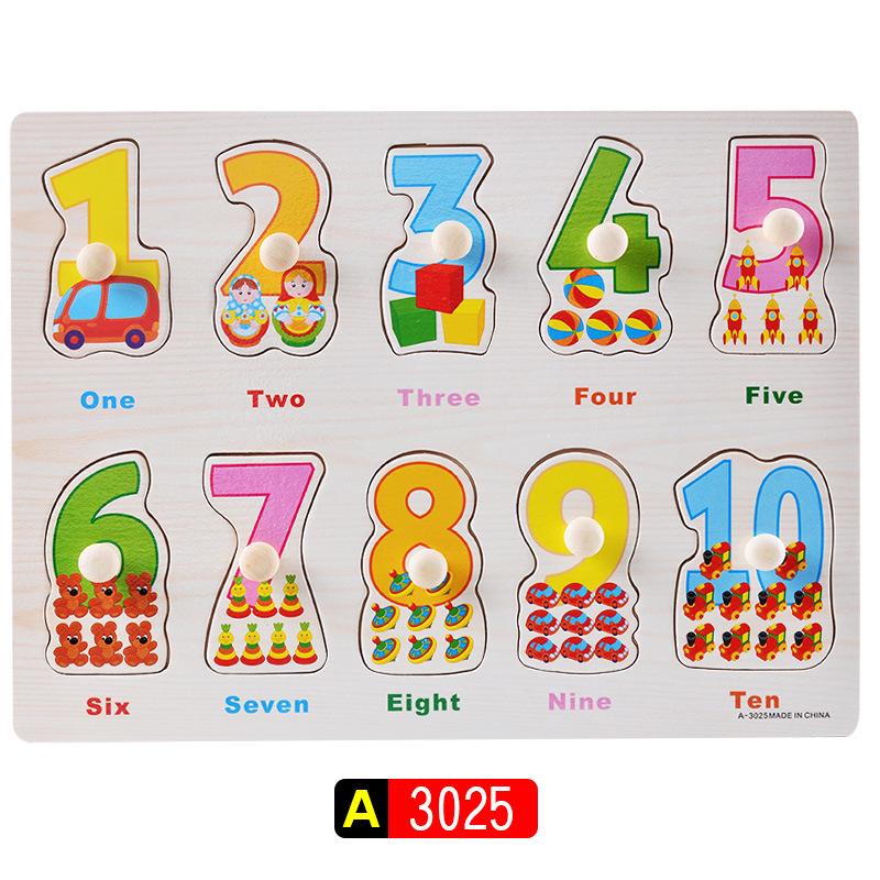 Wooden 3D Educational Grasping Board & Puzzle for Children: Animal & Fruit Theme Cognitive Toy