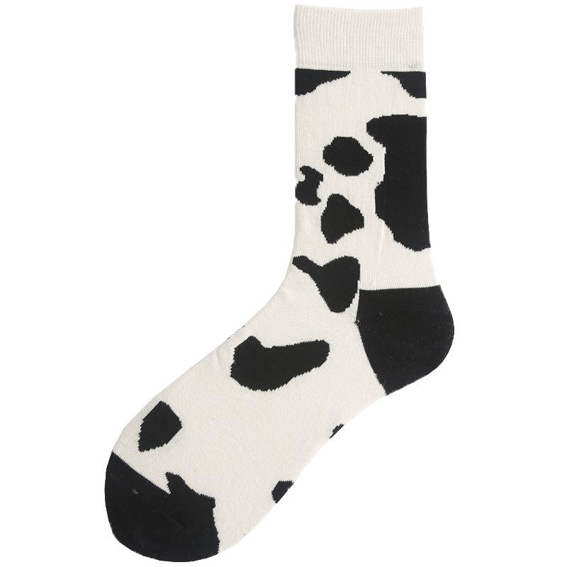 Summer Cotton Socks Trendy Socks Street Personality Illustrations Poached Eggs Harbor Jacquard Medium Tube Socks Socks Couple