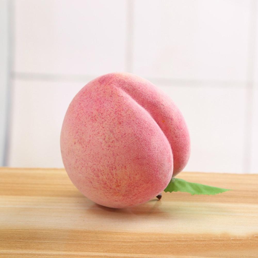 10pcs Durable Mini Artificial Foam Peach Handicrafts Realistic Fake Peach Fruit Lifelike Faux Fruit Ornament Home Decor
