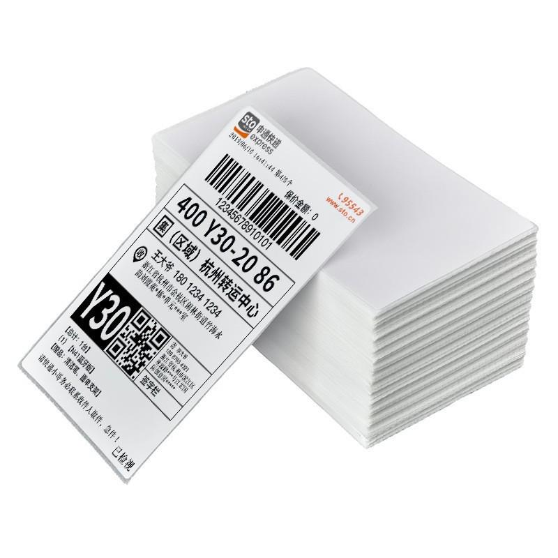 Durable Thermal Adhesive Label Paper 100x100 for Waybill & Barcode Printing