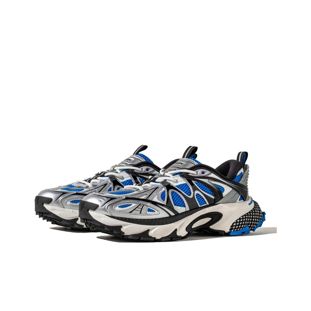 Anta Sv Zigzag Comodo Funzionale Retro Antiscivolo Resistente all'Usura Basse Scarpe da Papà Sneaker da Uomo Blu Argento Nero 112538807VS-3