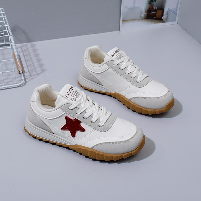 

Повседневные кроссовки для женщин. Противоскользящие легкие кроссовки. Дышащие прогулочные кроссовки из искусственной кожи. Женские низкие кеды на шнуровке. Теннисная спортивная обувь. 40 бежевый