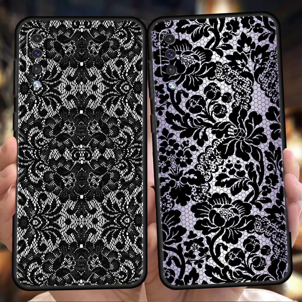 Lace Style Cool Girl Phone Case for Samsung Galaxy A56 A36 A26 A16 A06 A54 A34 A24 A12 A14 A20 A22 A52 5G Soft TPU Shell Fundas