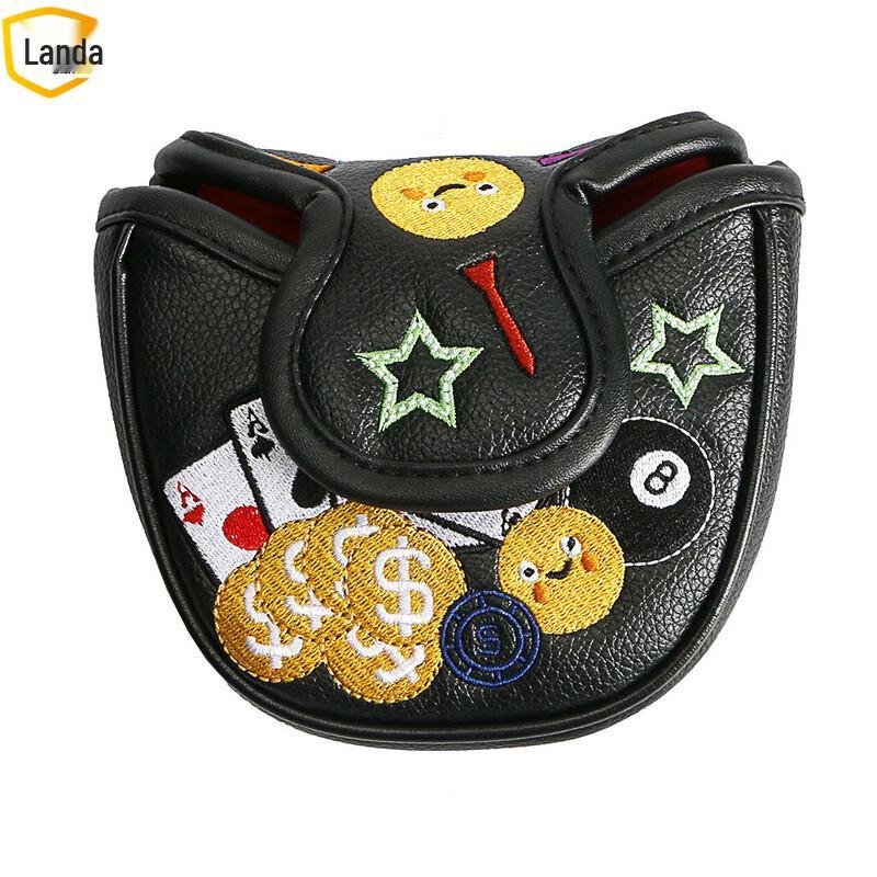 Landa Golf Putter Headcover with Smile Face Pattern
