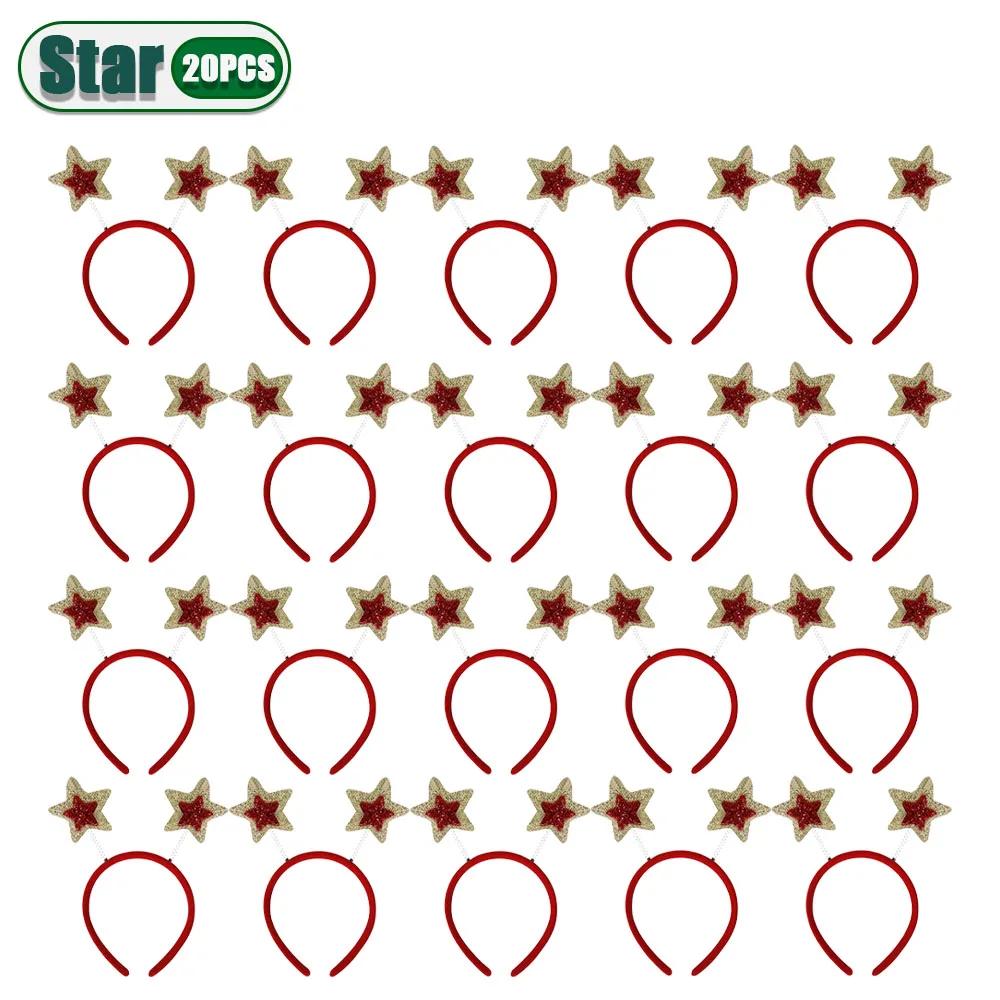 1-20 STÜCKE 2025 Neue Weihnachts-Haarbänder Festliche Partydekoration Erwachsene Kinder Foto-Requisiten Weihnachtsmütze Schneemann Stirnband