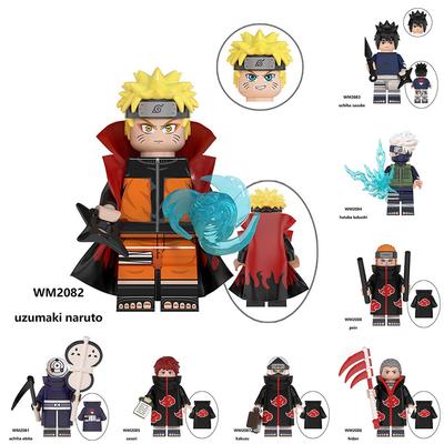 1/8ks Minifigurky kreslených nindžů ze série Naruto Uzumaki Dětské stavebnice pro panenky Hračky pro děti Vzdělávací