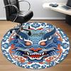1 Stück Drachenmaske Büro Runder Teppich, Indoor-Matte Geeignet Für Büro, Unter Bürostühlen Schlafzimmer Wohnzimmer Heimdekoration, Raumdeko