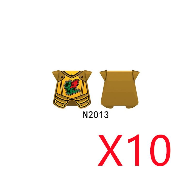 MOC Medieval Military Building Blocks Accessories Ancient Castle Knight Armor Viking Round Dragon Shield Flag Brick Toy Gift R62