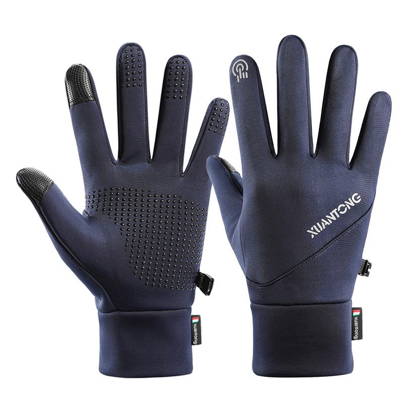 New outdoor sports thermal gloves autumn and winter elastic touch screen gloves