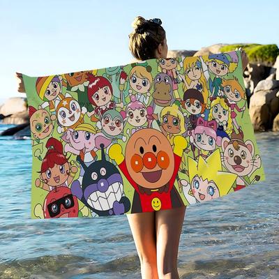 A-Anpanman Anime Big Microfiber Beach Towels Quick Dry Towel Sand Beach Towels Pool Towel for Travel Swim Pool Yoga