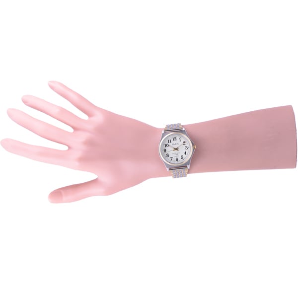 J-AXIS Men's NAG52-T (Easy-to-See Quartz Men's Sun Flame) Round Watch Silver Alloy Analog