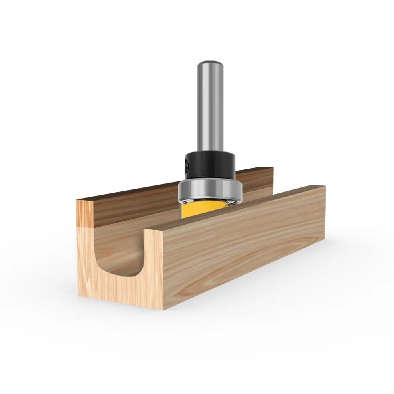 Shank 1-1/8 3/4 Inch Diameter Bowl Tray Router Bit Round Nose Milling Cutter With Bearing For Woodworking
