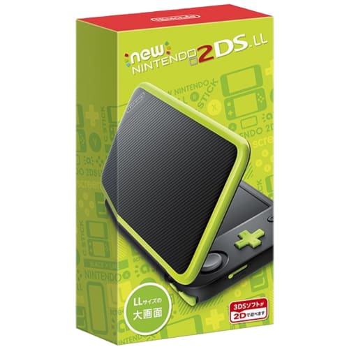 Nowe Nintendo 2DS LL Czarny x Limonkowy
