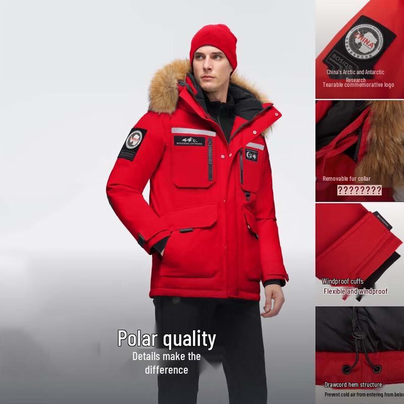 BOSIDENG B250242180 Extreme Cold Fur Collar Hooded Down Jacket