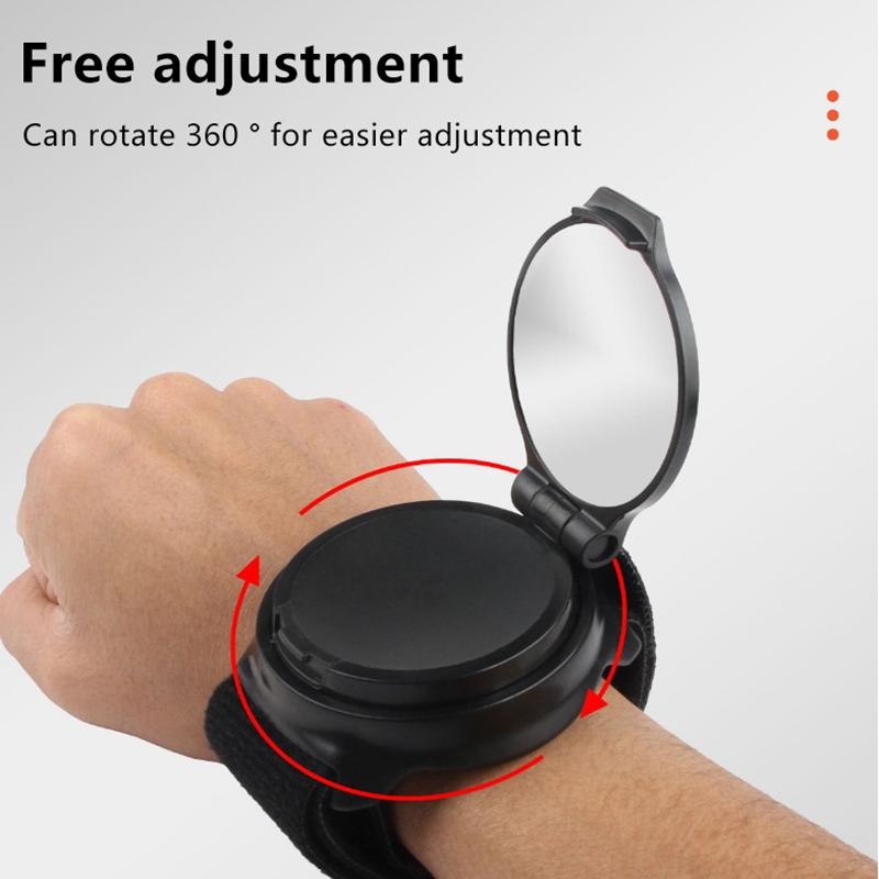 360 Grad verstellbarer Fahrrad-Rückspiegel, Armband, Rückspiegel, Armbekleidung, zusammenklappbarer Lenker, Sicherheits-Fahrradspiegel