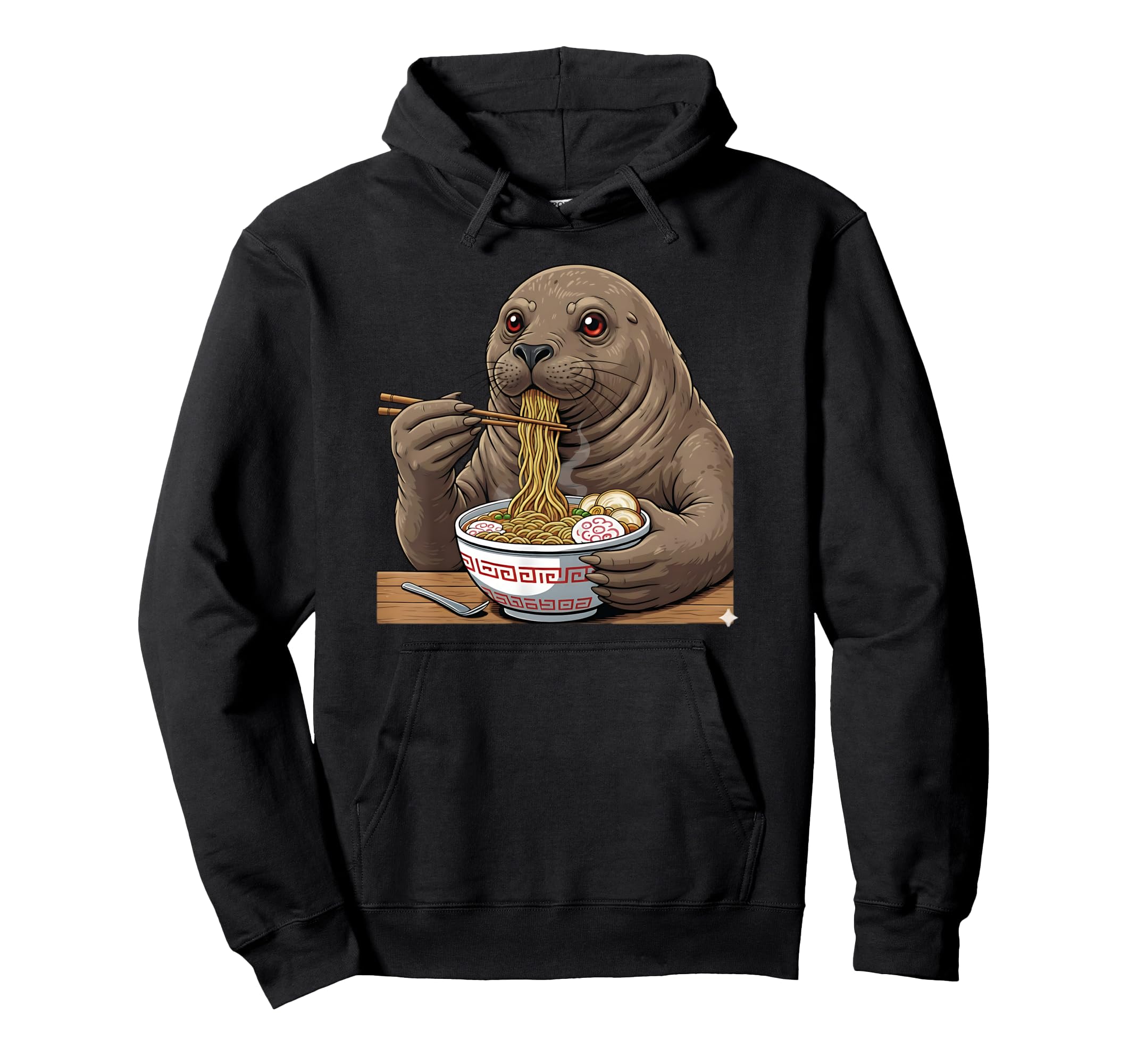 

anime ramen cute noodle Japanese hoodies Japanese-style seals, goods, stickers, bowls, чорний