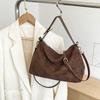 Faux Suede Solid Color Zipper Soft Square Bag Comfortable Versatile Simple Crossbody Bags 2026 Winter Retro Fashi Casual Tote