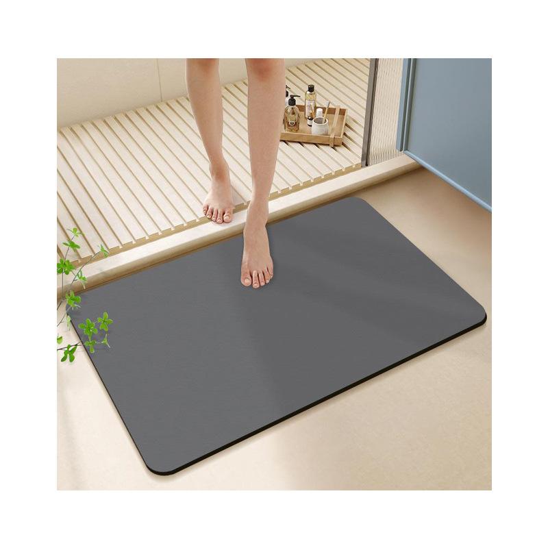 Modern Simple Diatom Mud Floor Mat Household Solid Color Water-Absorbing Quick-Drying Dirt-Resistant Floor Mat Bathroom Non-Slip Floor Mat