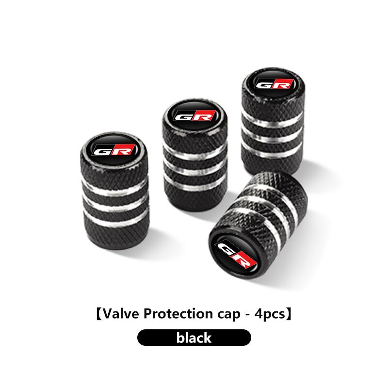 For Toyota 4Pcs Car Wheel Tire Valve Caps Air Stem Lavida Rline Tyre Plug Auto Accessories RAV4 Camry Avalon Avensis Runner