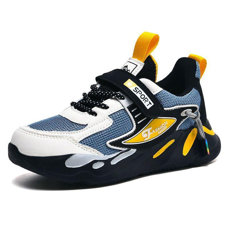 Boys' sports shoes 2025 spring and autumn new classmates breathable waterproof middle and older children running shoes student leather shoes