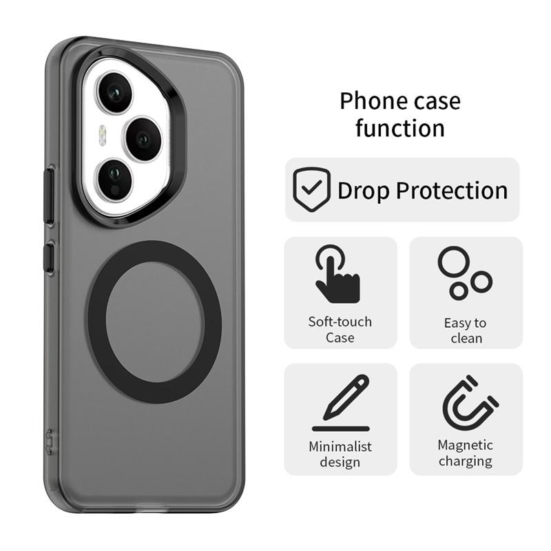 Magnetický kryt pro Honor 400 Pro Global Magsafe Bezdrátové nabíjení Kryt Honor 400 Pro Global Matný TPU Kryt na telefon Honor 400 Pro