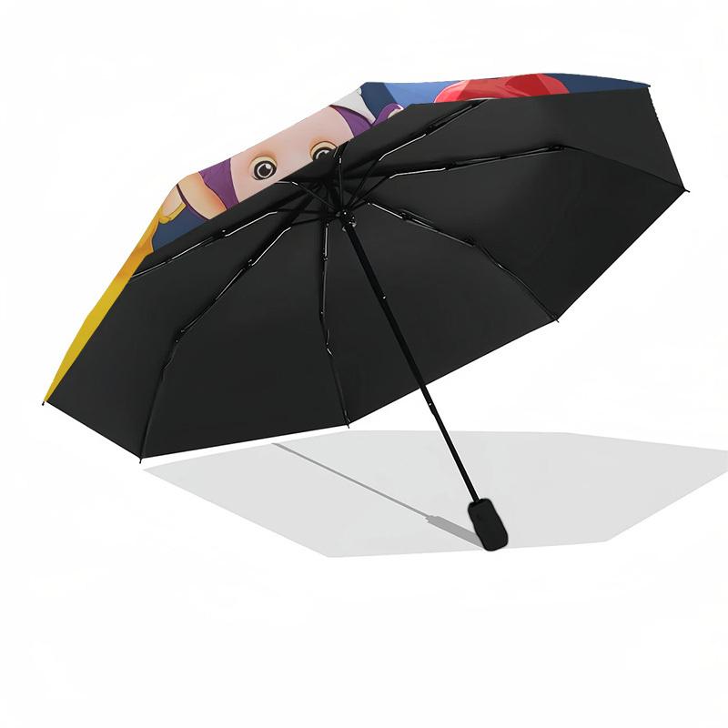 Teletubbies, Christmas Automatic Opening and Closing, 8 Rib Structure Portable Umbrella, Suitable for Men and Women In All Seasons  Perfect