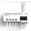Smart UV Toothbrush Sanitizer, Wall Mounted Toothbrush Sterilizer with Automatic Toothpaste Dispenser
