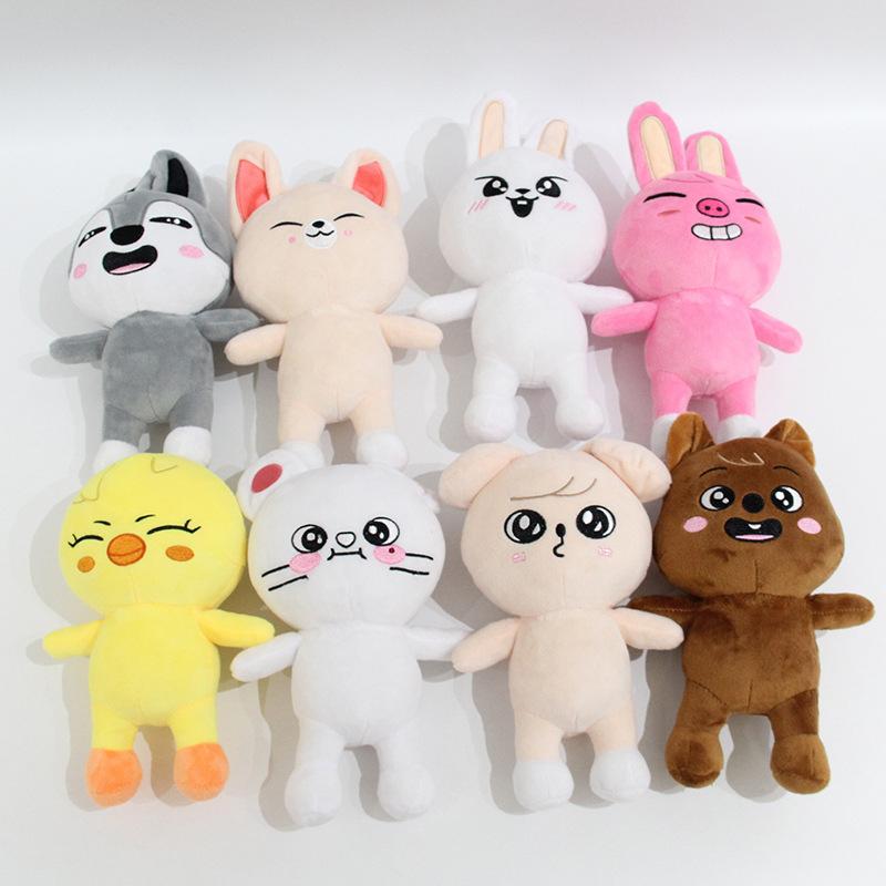 Skzoo Plush Toys Stray Kids Plush Wolf Chan Cartoon Stuffed Animal Plushies Doll Cute Companion for Kids Adults Fans Gift 20CM
