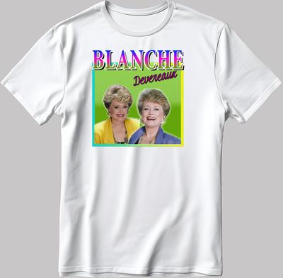 Blanche, The Golden Girls, Short Sleeve White-Black Men's / Women's T Shirt G303