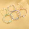 Pulsera de cuerda tejida a mano con forma de estrella de trébol de cuatro hojas, simple y versátil, pulsera de trébol de cuatro hojas de la suerte, joyería dulce