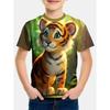 T-Shirts for Boys Cute Cartoon Tiger 3D Print Short Sleeves Graphic T Shirts Fun Children's Clothing Sporting Style Boys Clothes