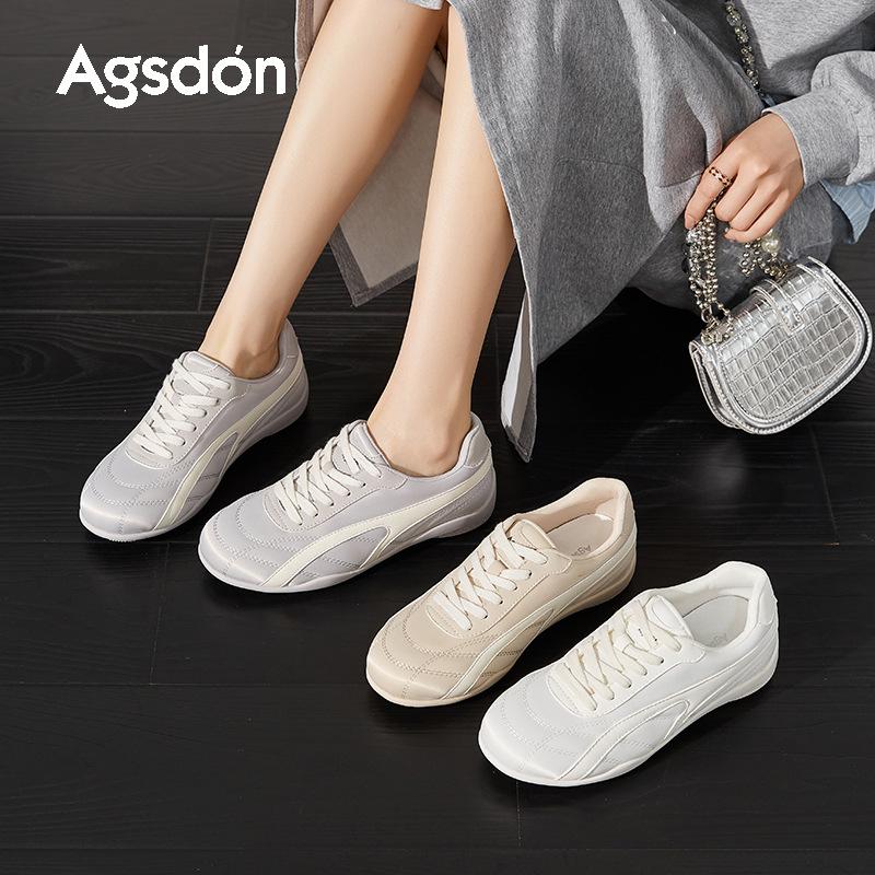 Augustus Dengde Training Shoes Women's 2025 New Autumn Flat-bottomed Forrest Gump Shoes Student Sports and Leisure Little White Board Shoes
