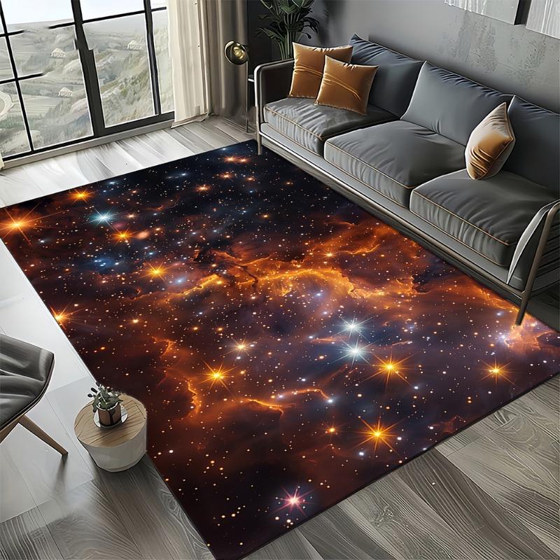 Cosmic Nebula Star Black Hole Galaxy Carpet Rugs Living Room Decor Carpets Home Bedroom Non-slip Area Floor Mat Entrance Doormat