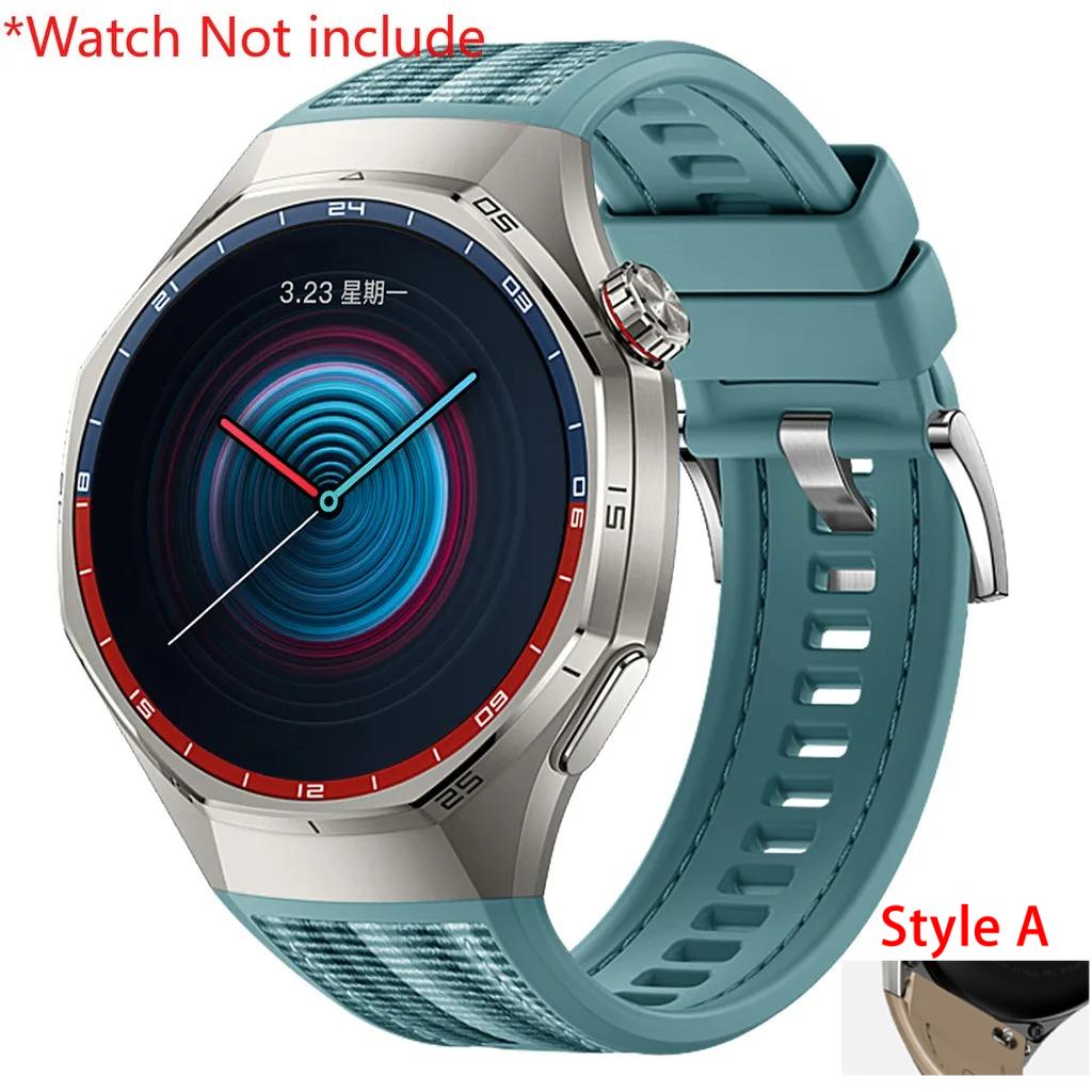 Silicone+Woven Strap For Huawei Watch GT6 Pro 46mm Sport Strap for Huawei Watch GT6 Pro 46mm Bracelet Correa Accessories