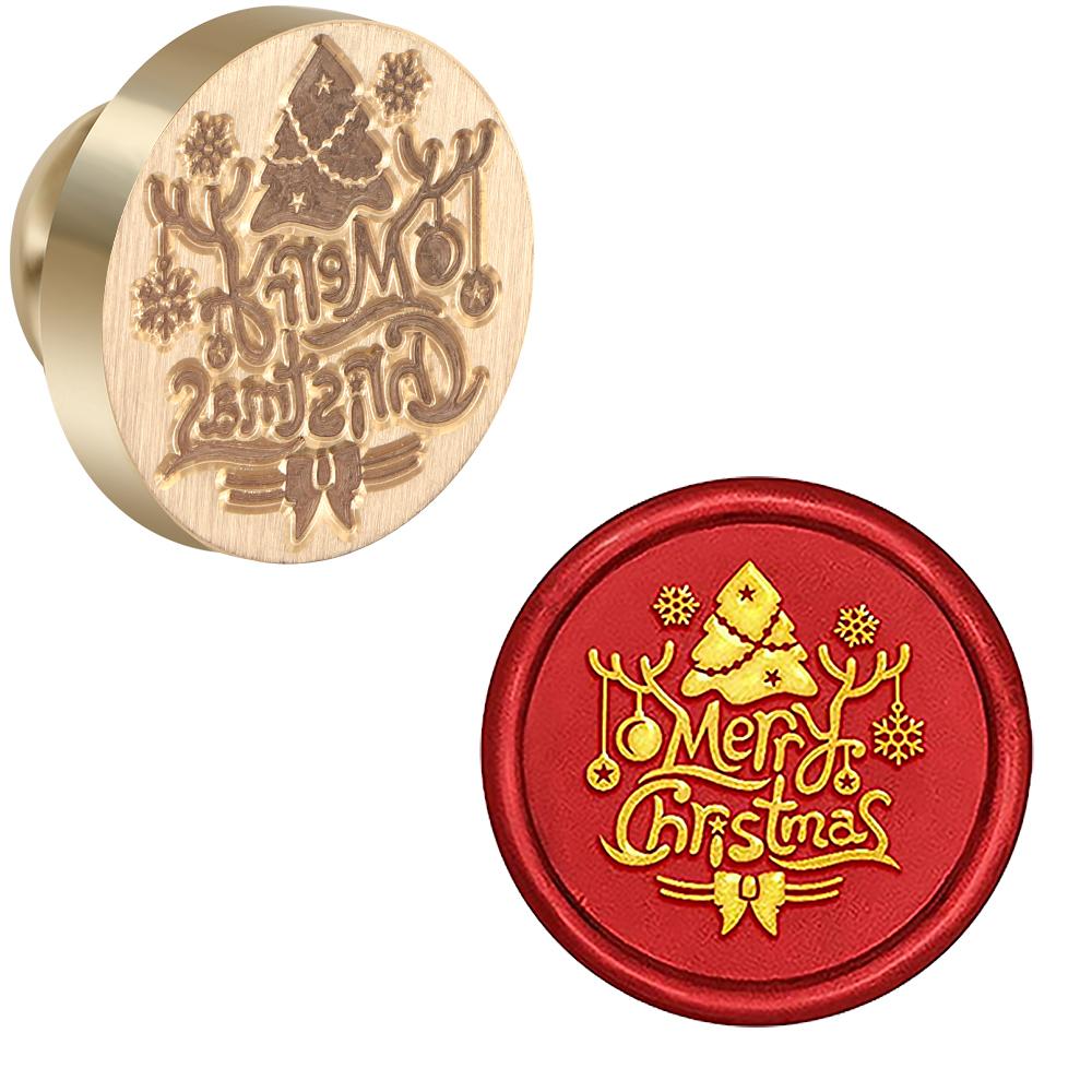 Weihnachtskollektion Wachssiegelstempel Elch Lebkuchenmann Geschenke Wachssiegelstempel Abnehmbare Messingköpfe Siegelstempel Einladung
