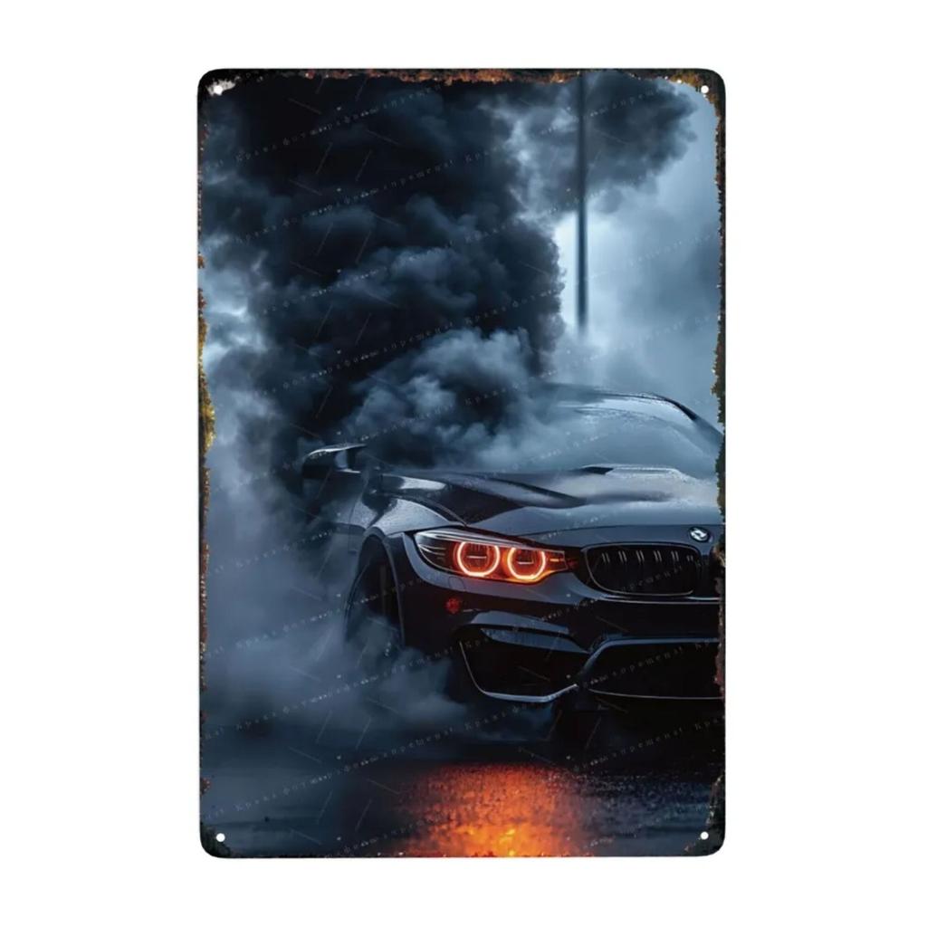 Metal Interior Sports Car Nameplate 20x30cm