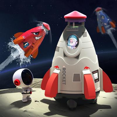 Weltraumraketen-Sprinkler, rotierender wasserbetriebener Werfer, Sommerspaß, Unterhaltung