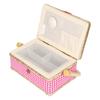 Handmade Sewing Box Cloth Sewing Storage Box Household Fabric Craft Handmade Sewing Basket Thread Needle Storage Box Organizer
