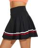 Women's Pleated Tennis Skirt with Pockets and Built-in Shorts - High-Elastic Golf Sports Skort