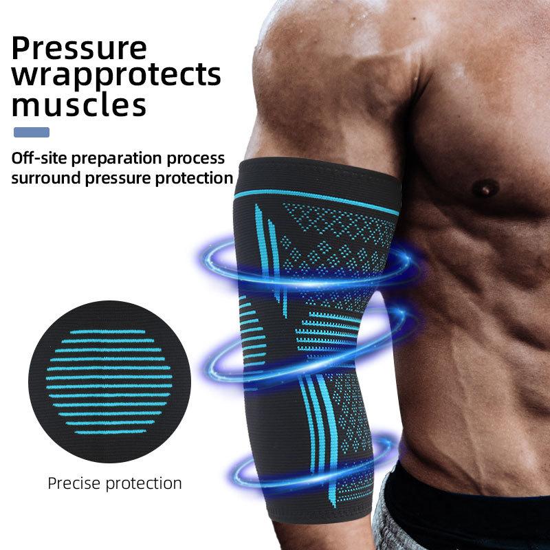 Elbow Support Gym Fitness Compression Elbow Brace Knitted Nylon Breathable Elbow Guard Golf Basketball Tennis Elbow Pad Support Sleeve