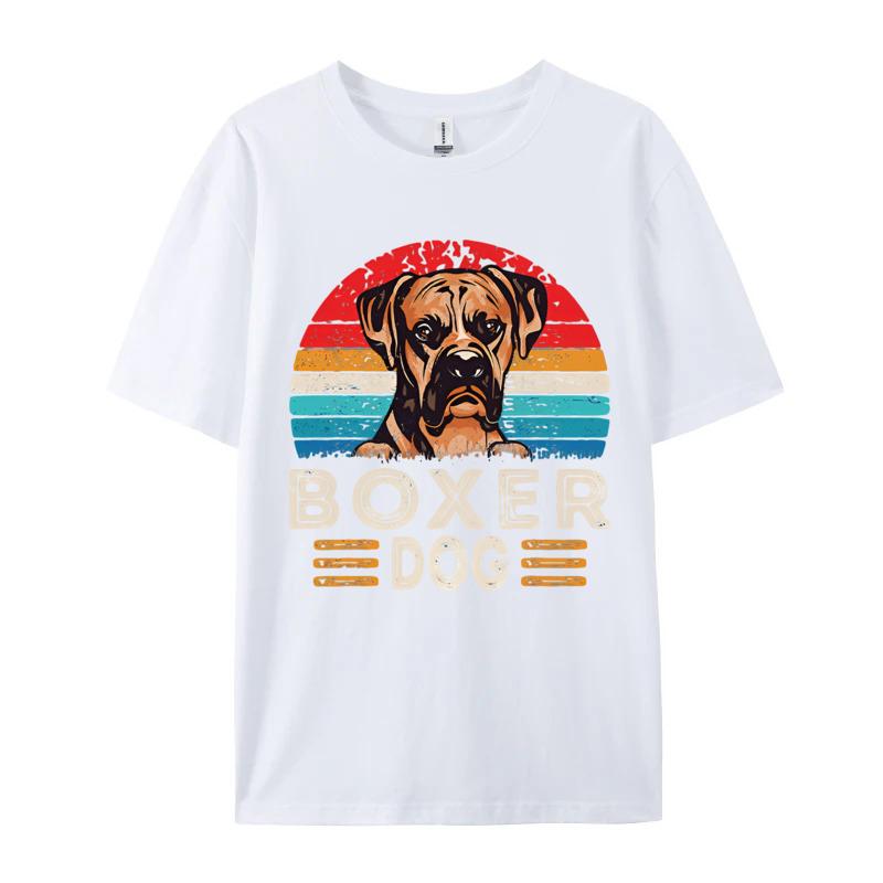 Vintage Boxer Dog Tshirt Dog Owner TShirt Unisexs 100 Cotton Designer TShirts Streetwear Unisex Tee Casual S