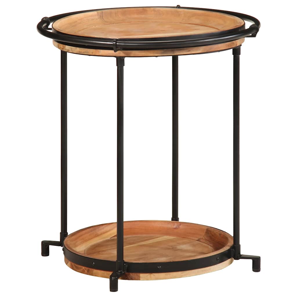 Side Table Ø55x60 Cm Solid Acacia Wood